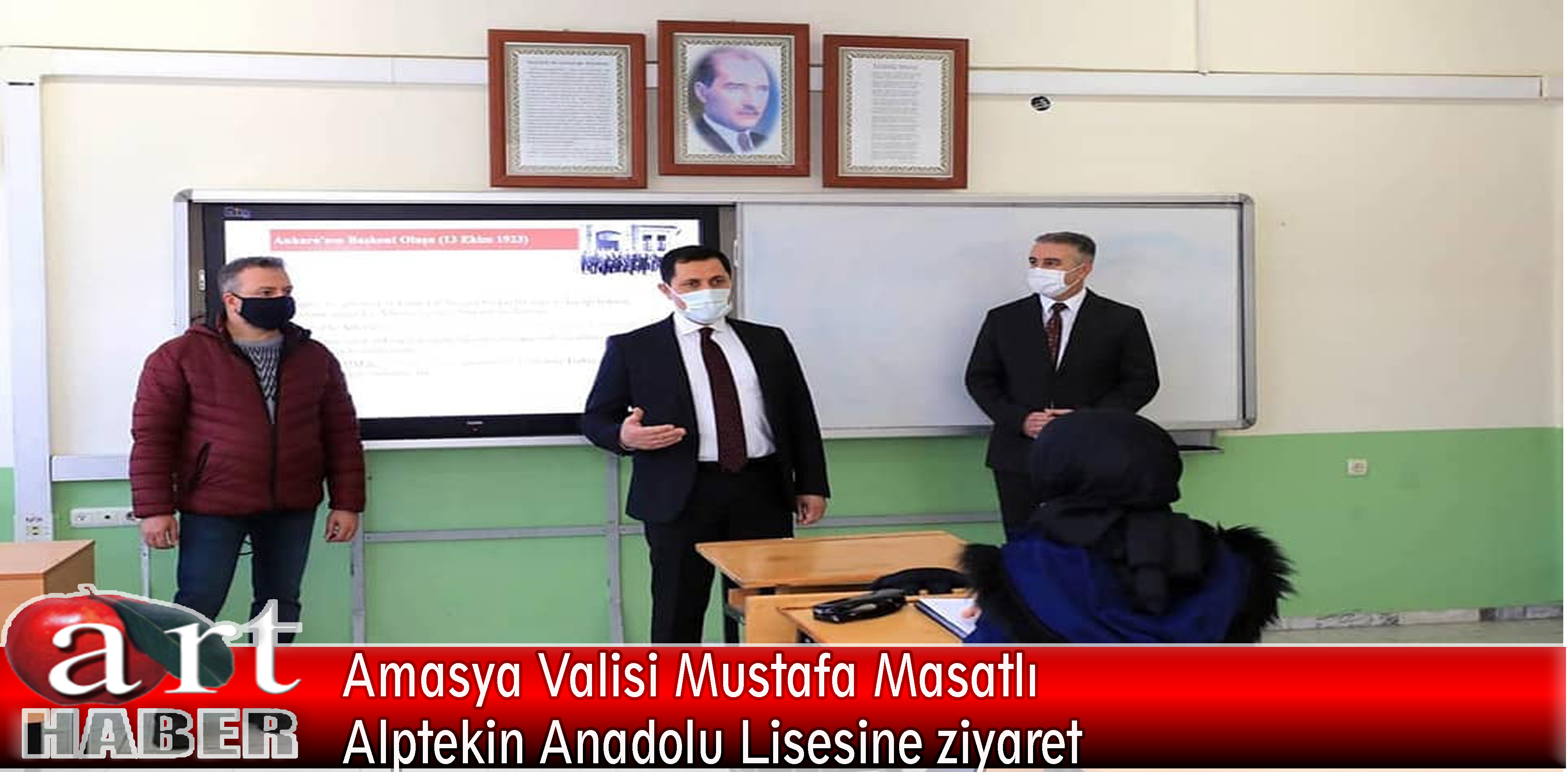 Amasya Valisi Mustafa Masatlı Alptekin Anadolu Lisesine ziyaret