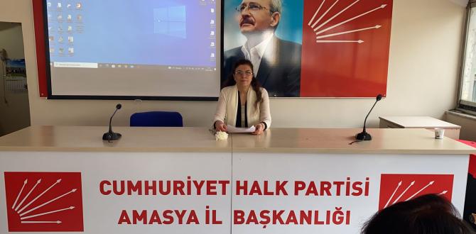 Cumhuriyet Halk Partisi kadın kolları 8 mart dünya kadınlar günü basın açıklaması