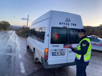 Amasya’da 42 okul servis aracı denetlendi