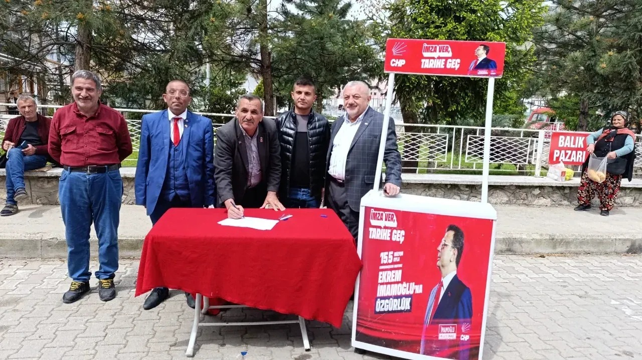CHP Amasya’dan İmamoğlu’na Destek:  Semt Pazarında İmza Kampanyası